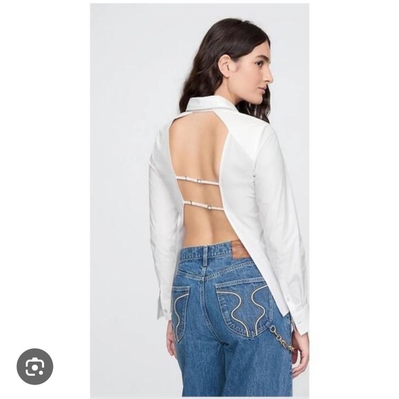 Cult Gaia x GAP White Open Back Shirt - Picture 8 of 8